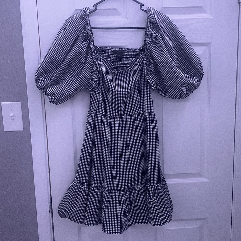 forever 21 posh black & white dress